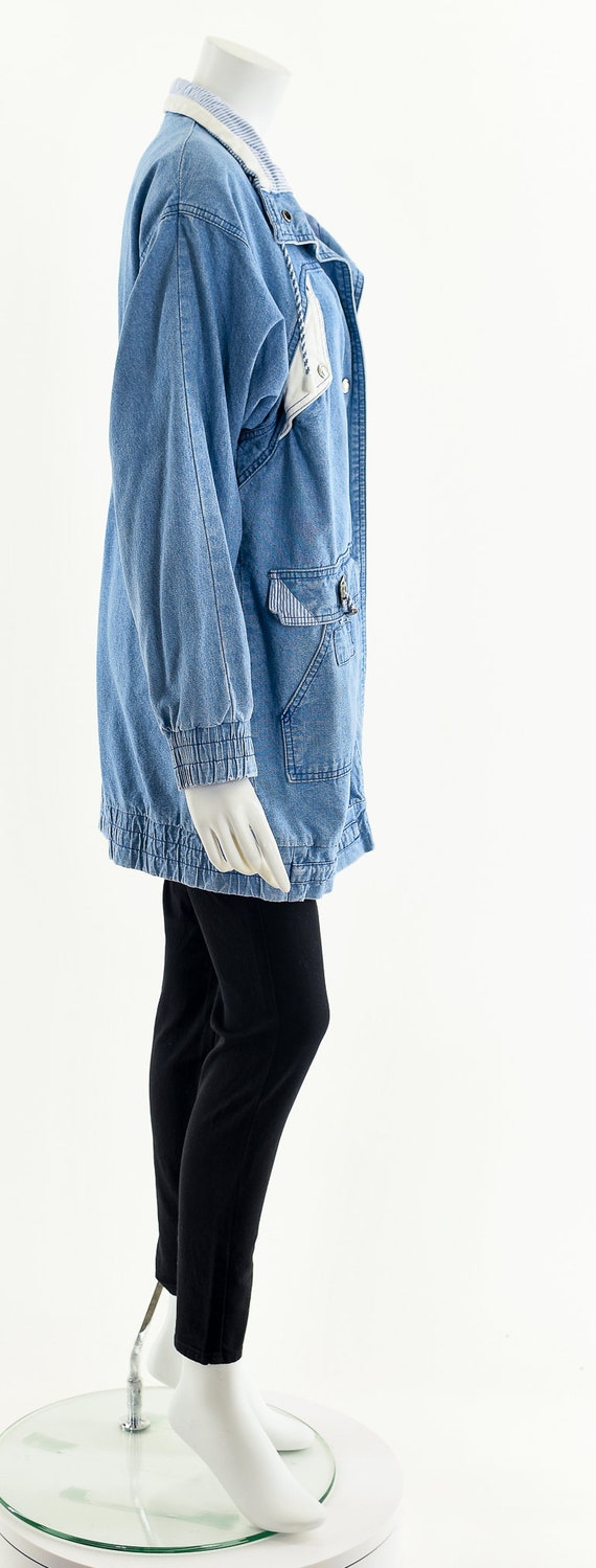 Denim Anorak Sailing Duster Jacket - image 5