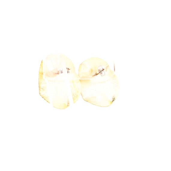 Gold Crackle Circular Earrings - image 4
