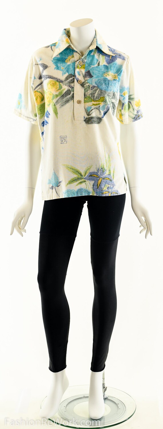 Vintage Surf Shirt, Abstract Hawaiian Shirt, Hawa… - image 2