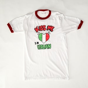 Kiss Me I'm Italian Ringer T-shirt