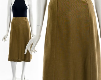 50s Chestnut Brown A-Line Skirt