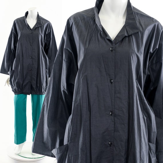Black Oversized Blazer,Paper Thin Blazer Jacket,V… - image 2