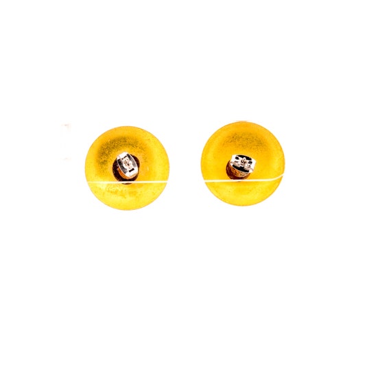 Mod Sun Disc Yellow 60s Earrings - image 5