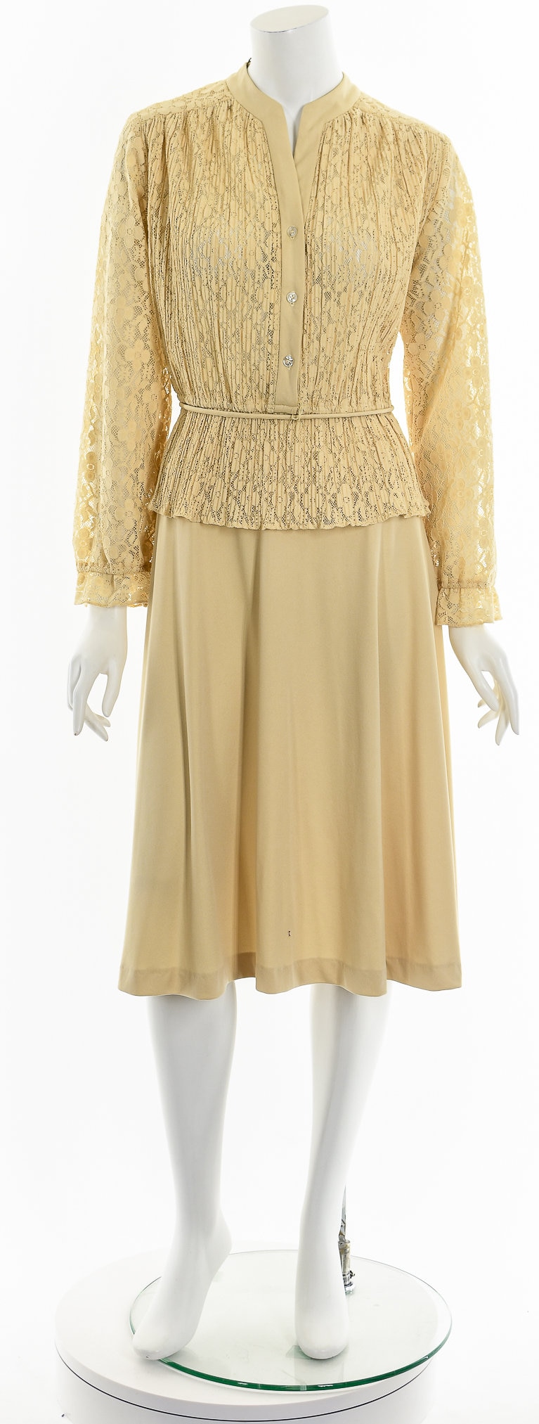 chinese dress ladies Aurore cut-out lace peplum mini dress main image 1