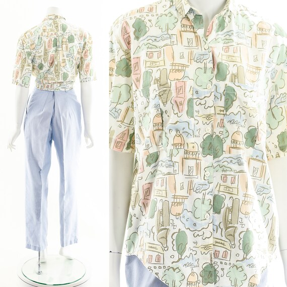 Architectural Print Button Down - image 2