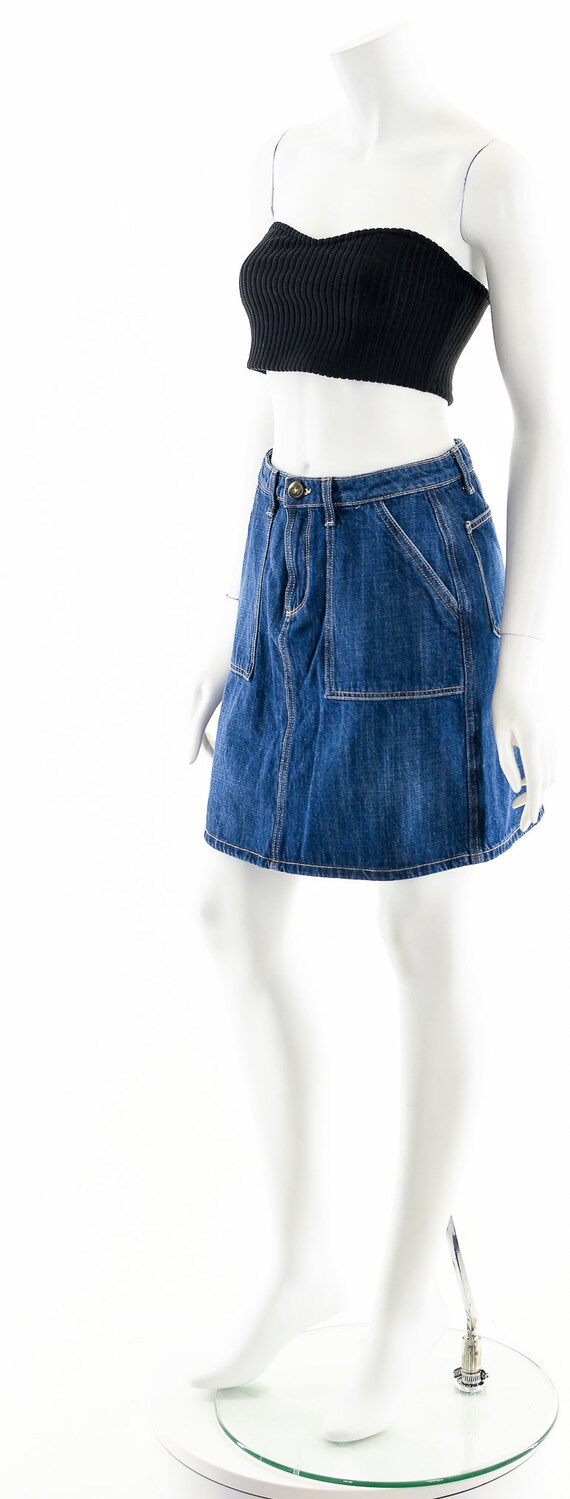 【Anyone more】Carpenter stitched denim mini skirts Denim Carpenter Mini Skirt 00's - Etsy