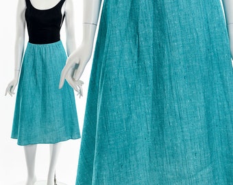 Teal Knee Length Skirt