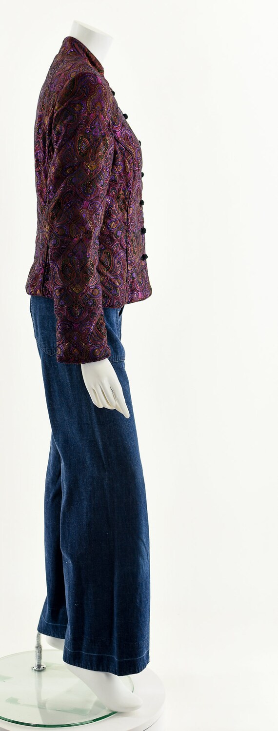 Paisley Quilted Jacket,Satin Quilt Jacket,Vintage Qui… Gem