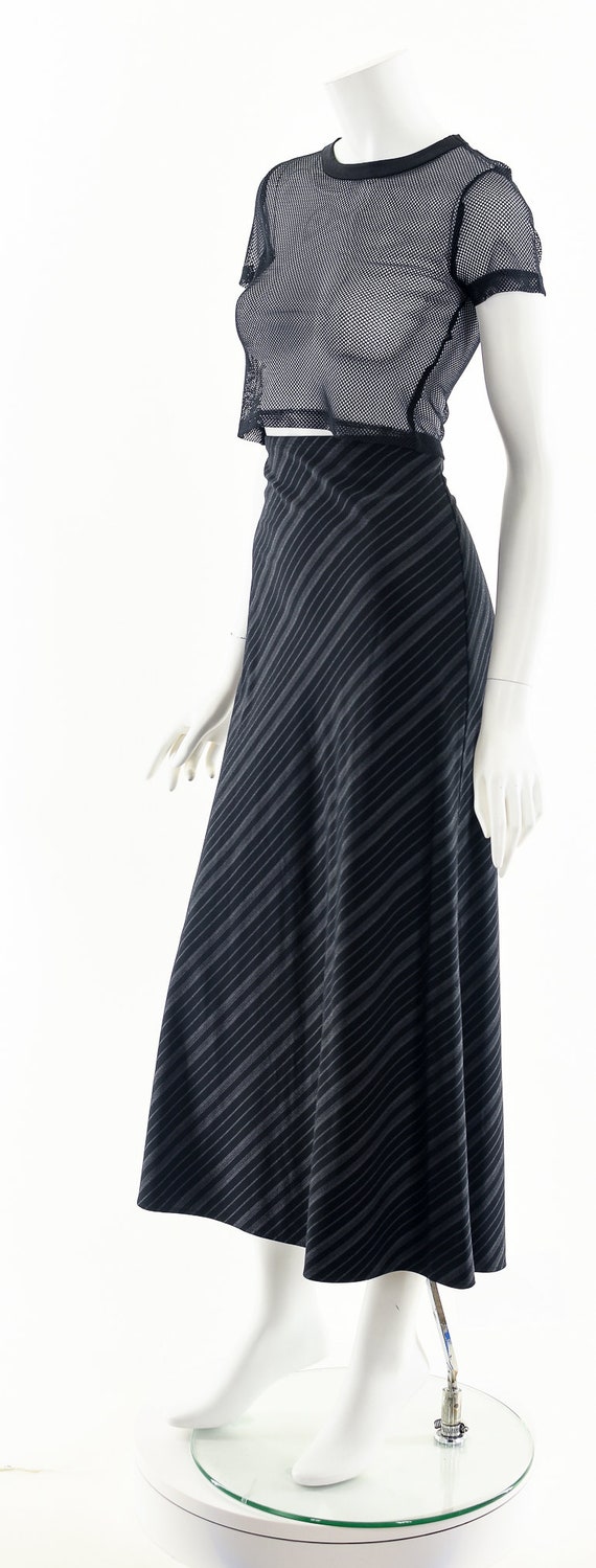★EXPIRED GIRL★ Reversible Volume Midi Skirt Stripe EGSK4A0 ☆EXPIRED GIRL☆ Reversible Volume Midi Skirt Stripe EGSK4A0