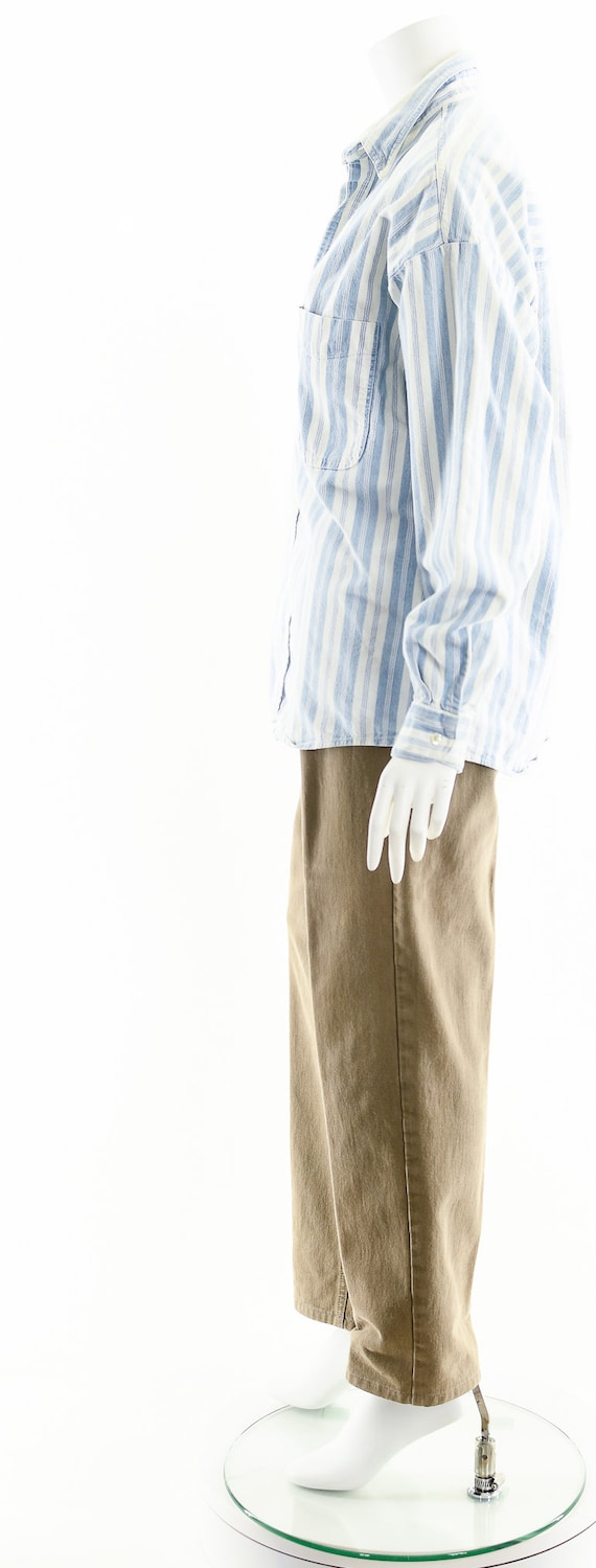 Striped Cotton Chambray Button Down - image 9