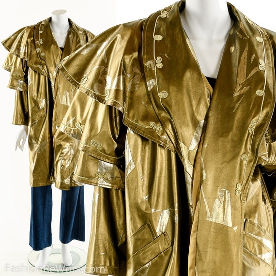 MATADOR Coat,Matador Inspired Raincoat,Bronze Gol… - image 3