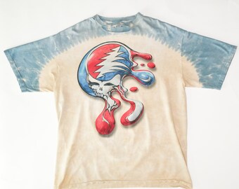 Vintage Liquid Blue Grateful Dead 2000 Melt Your Face Tshirt