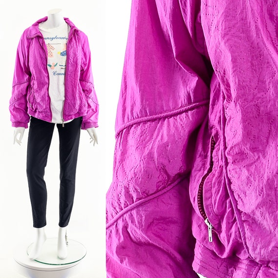 Magenta Windbreaker 80s