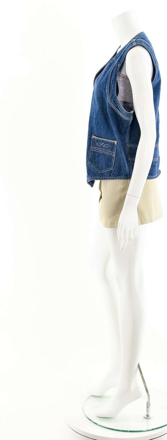 Western Denim Snap Vest - image 9