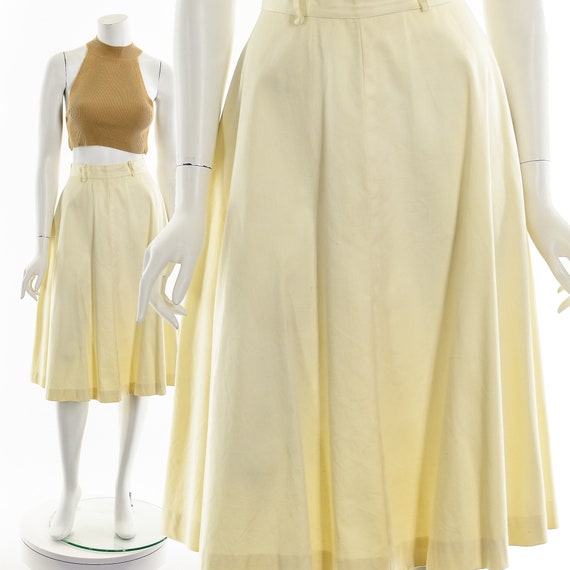 Creamy Off-White A-line Skirt