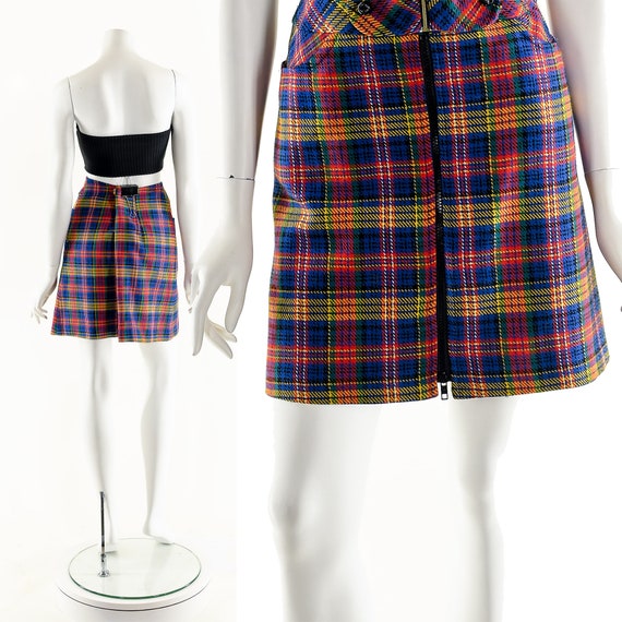 RAINBOW Plaid Skirt,Plaid Mini Skirt,Schoolgirl S… - image 3