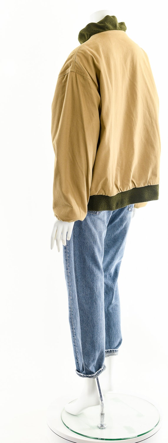 tan bomber jacket, wool jacket, reversible jacket… - image 8