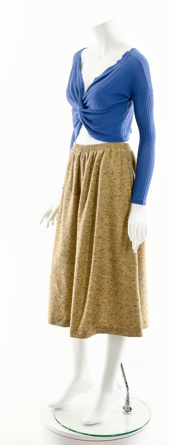 Melange Sandstone Midi Skirt, Neutral Speckled Mi… - image 10