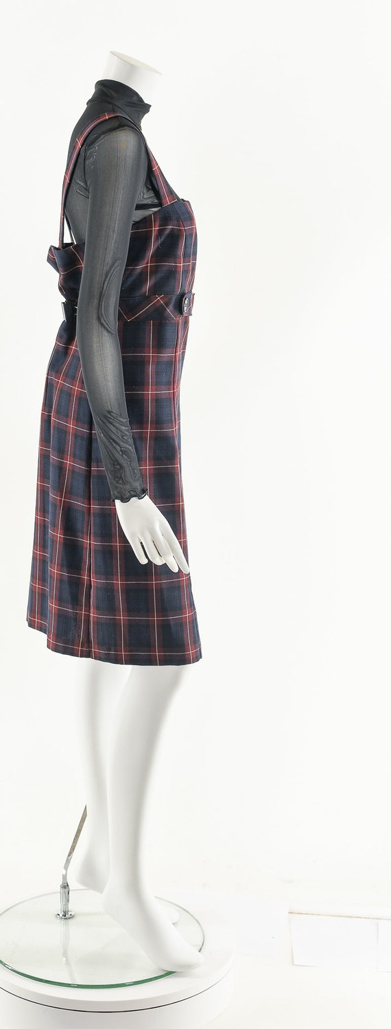 Suspender Plaid Dress,Preppy Tartan Dress,Vintage… - image 5