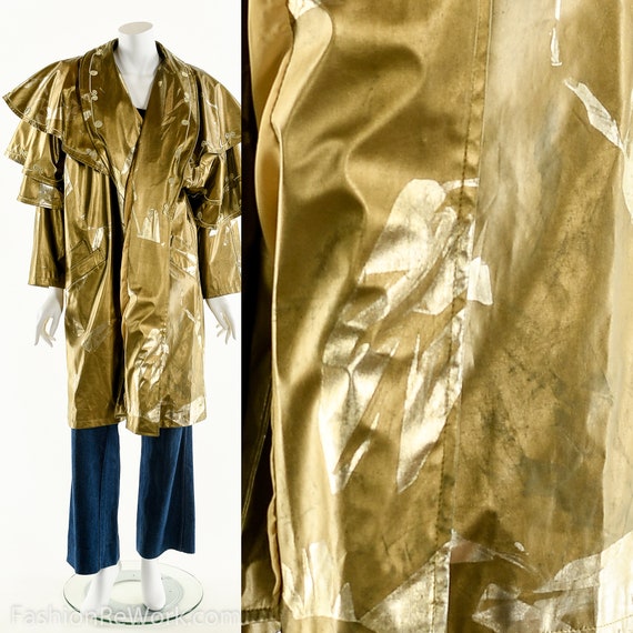MATADOR Coat,Matador Inspired Raincoat,Bronze Gol… - image 9