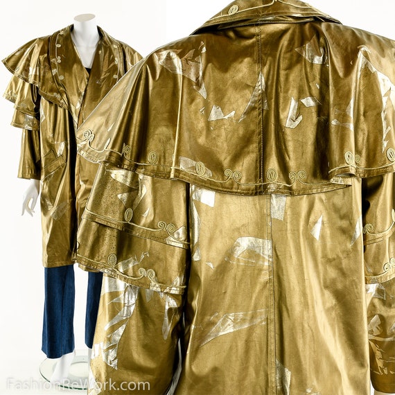 MATADOR Coat,Matador Inspired Raincoat,Bronze Gol… - image 2