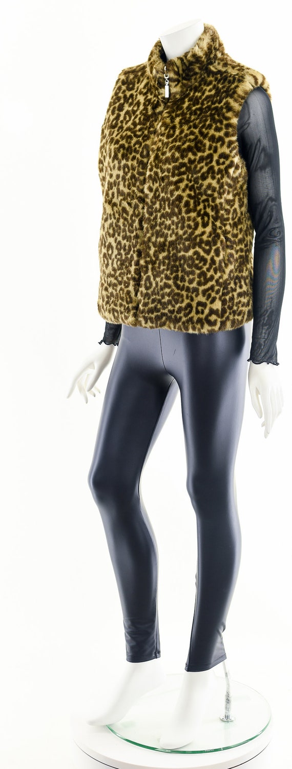 Leopard Faux Fur Reversible Vest - Etsy