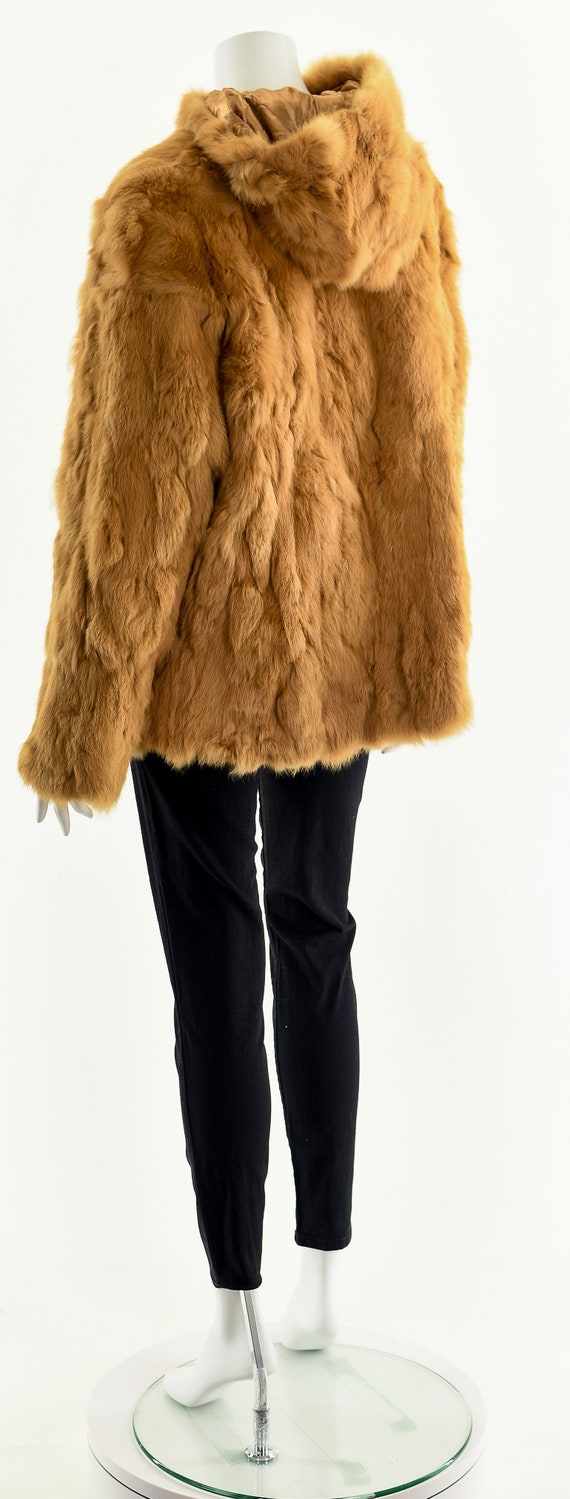 Golden Brown Fur Coat,Rabbit Fur Coat,Oversized H… - image 8