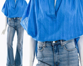 Blue Gauzy Summer Shirt