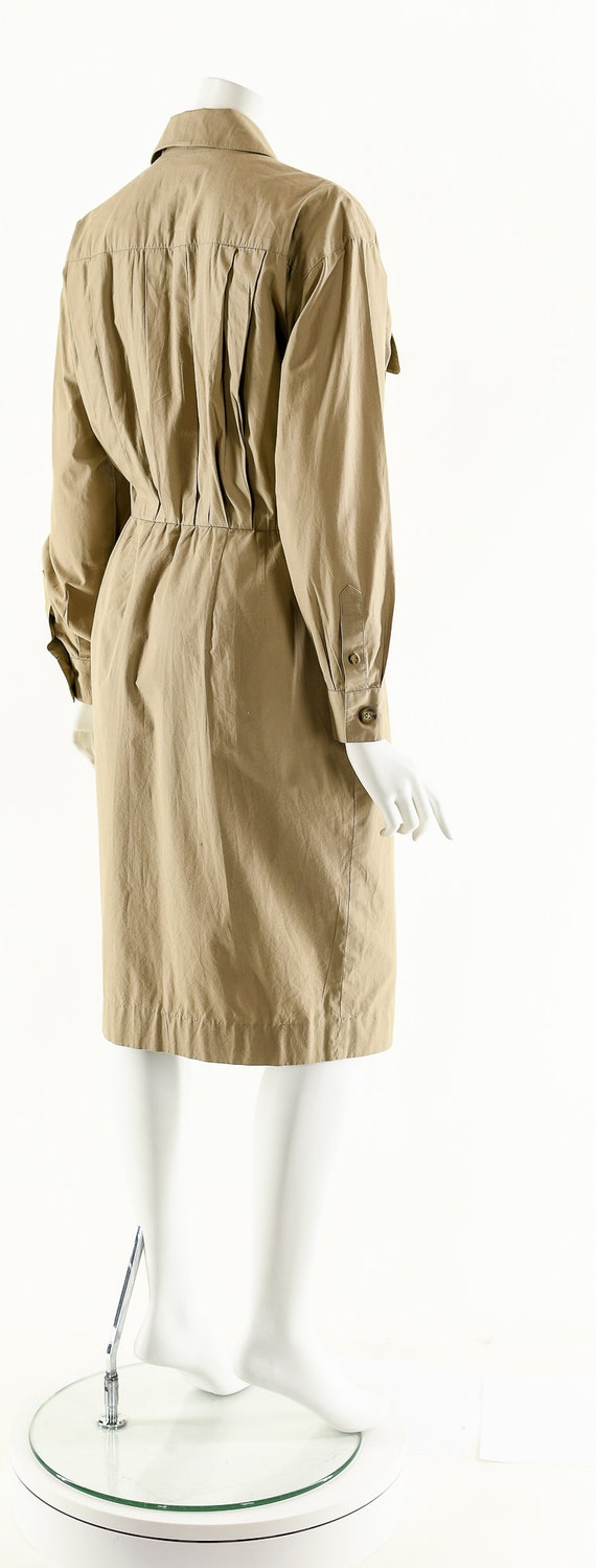 Khaki Wrap Dress,Utilitarian Inspired Dress,Milit… - image 6