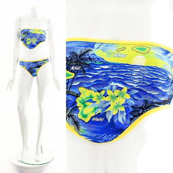 Y2K Hawaii Bikini Set vintage 00 s Tropical Bikini hawaiian Island