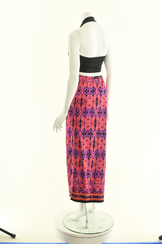 Mr Dino Skirt,Psychedelic Maxi Skirt,Vintage Neon… - image 8