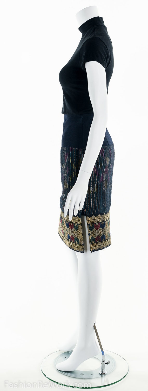 Hmong Skirt, Thai Pencil Skirt, Ethnic Skirt, Boh… - image 6