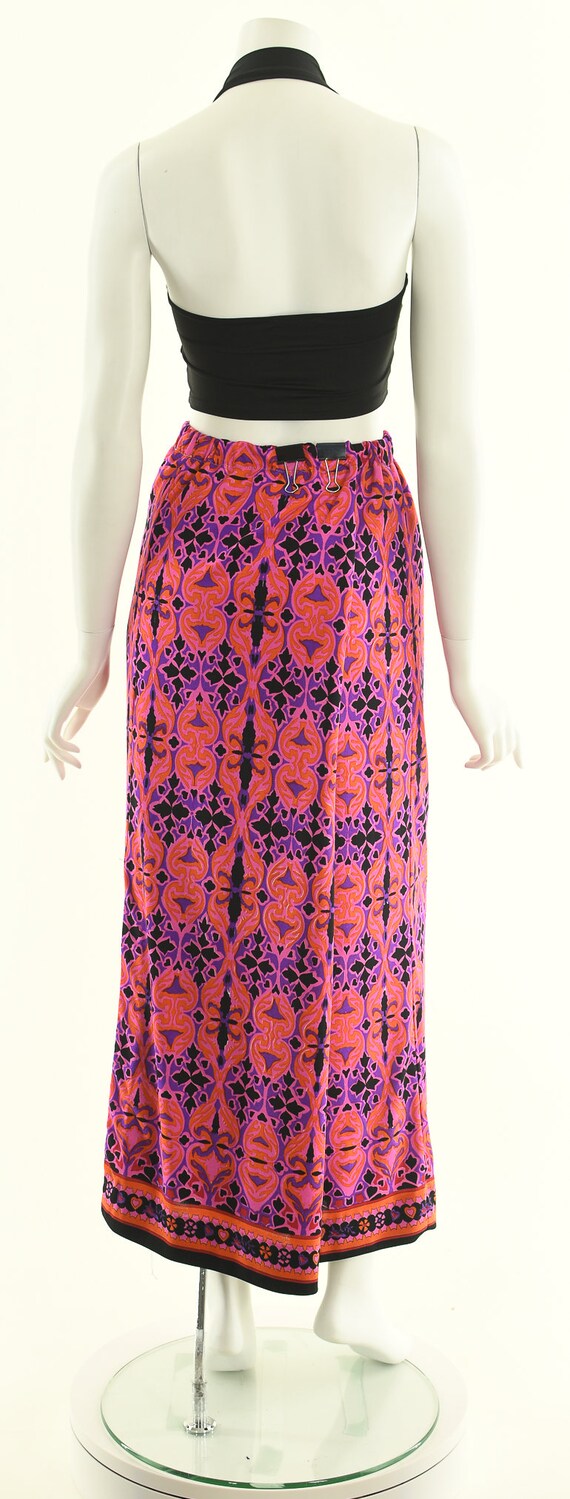 Mr Dino Skirt,Psychedelic Maxi Skirt,Vintage Neon… - image 7