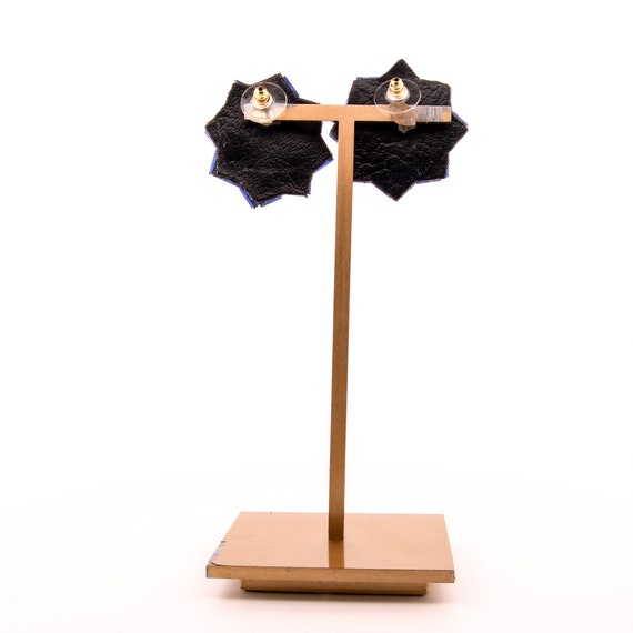 sequin beaded statement earrings 80s - image 5