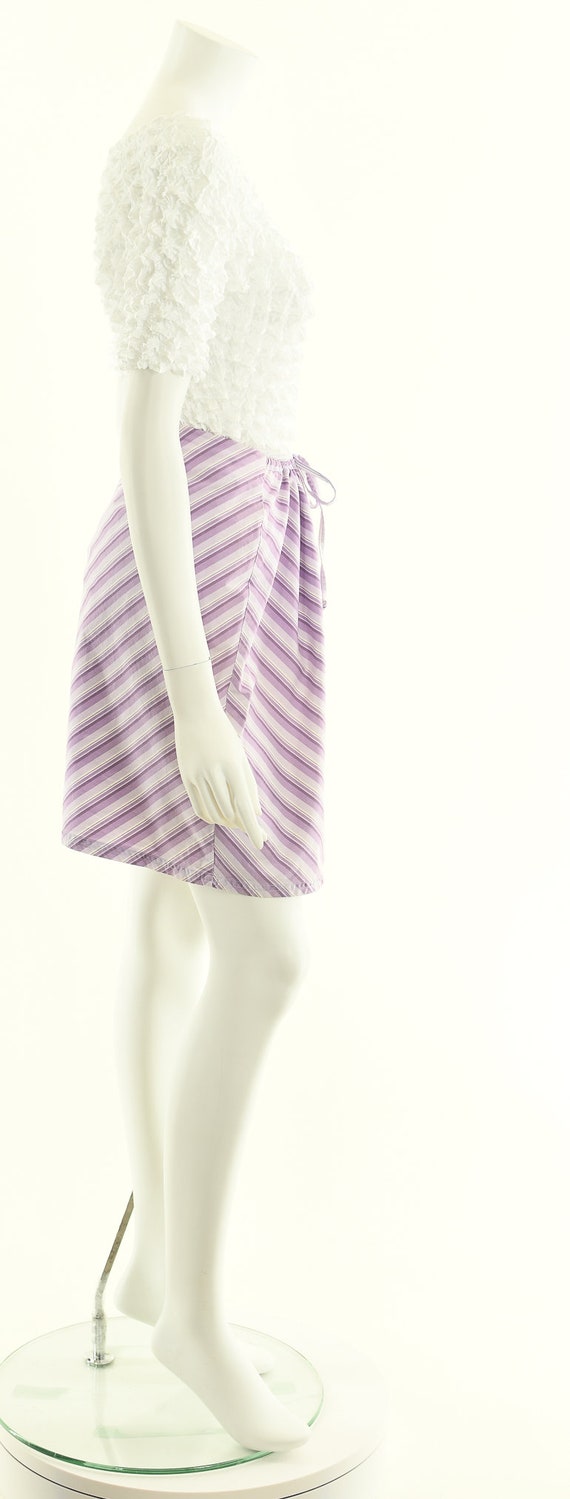 Lavender Striped Skirt,Candy Striped Skirt,90s Ch… - image 5