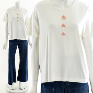 watermelon slice fruit print tee