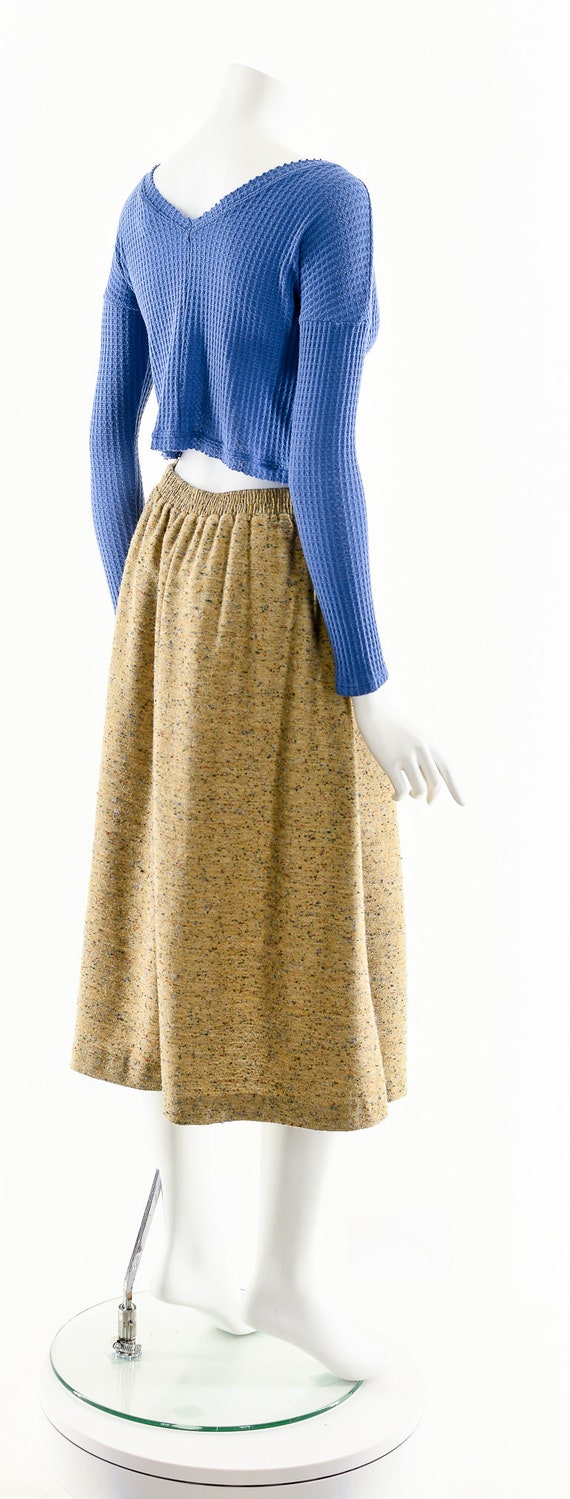 Melange Sandstone Midi Skirt, Neutral Speckled Mi… - image 6