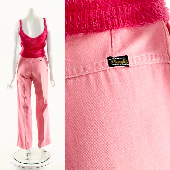 Pink Bell Bottoms,Vintage Coral Bellbottoms,70s W… - image 5