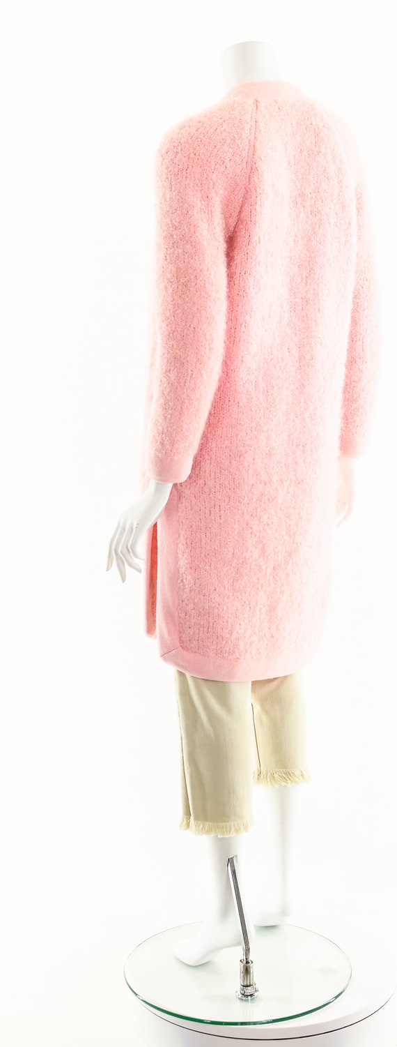 Pink Mohair Duster,60s Duster Cardigan,Textured S… - image 8