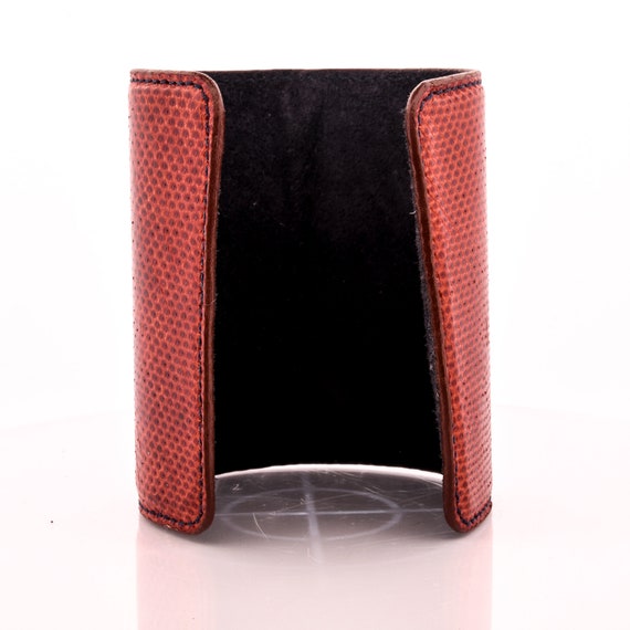 Red Leather Cuff Bracelet/Gauntlet - image 5