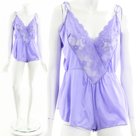 Purple Lace Bodysuit Romper Onesie - image 2
