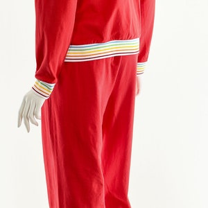 Red Rainbow Track Suit,Vintage Rainbow Jumpsuit,70s Inspired Two Piece,Juicy Couture Inspired,Juicy Couture Track Suit,Vintage Loungewear image 8