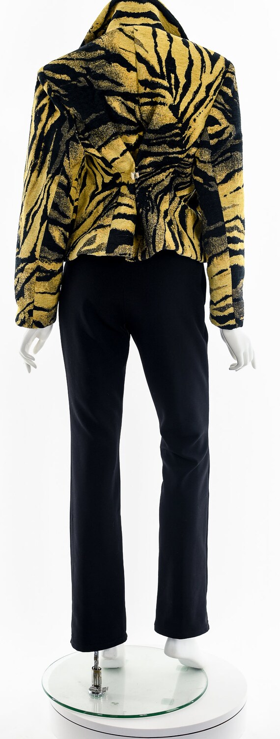 Tan Zebra Print Structured Jacket - image 7