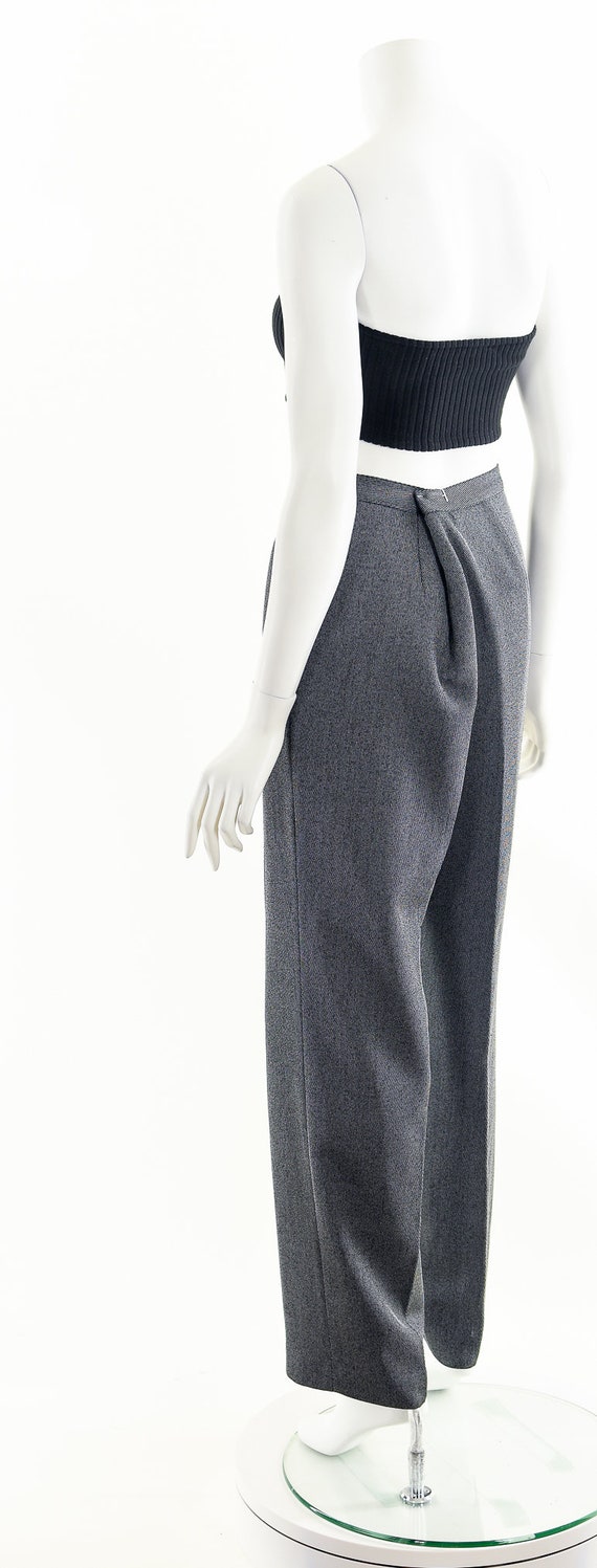 gray trousers, vintage gray pants, work pants, of… - image 8