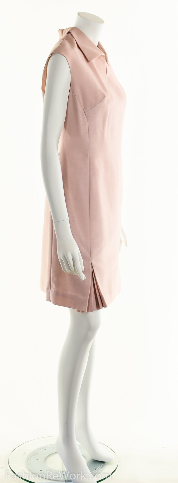 Baby Pink Dress, Sheath Dress, 50's Dress, Mod Dr… - image 4