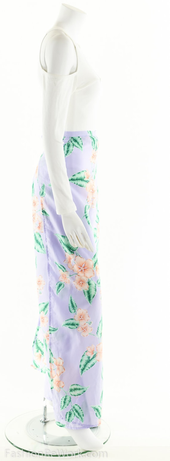 Tropical Wrap Pants, Vintage Lavender Pants, Hibi… - image 3