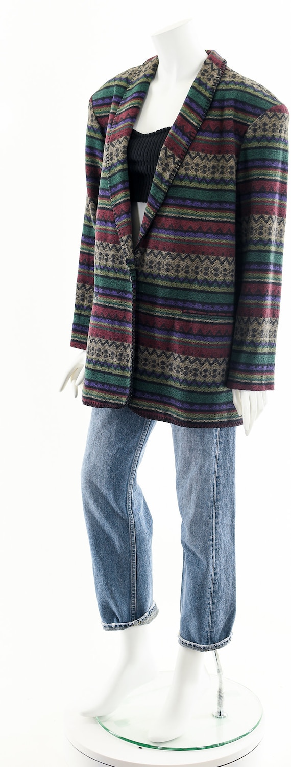 aztec wool blazer,southwest tribal blazer,Vintage sou… Gem