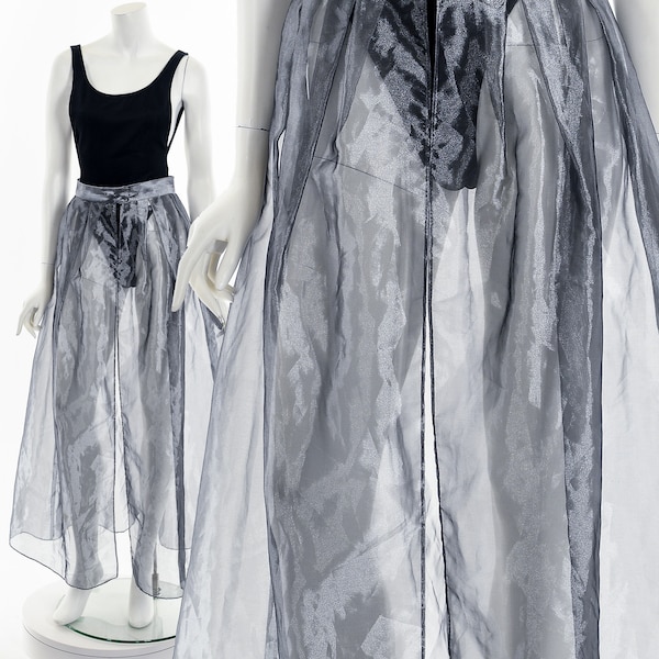 Shiny + Sheer Silver Gray Tulle Skirt