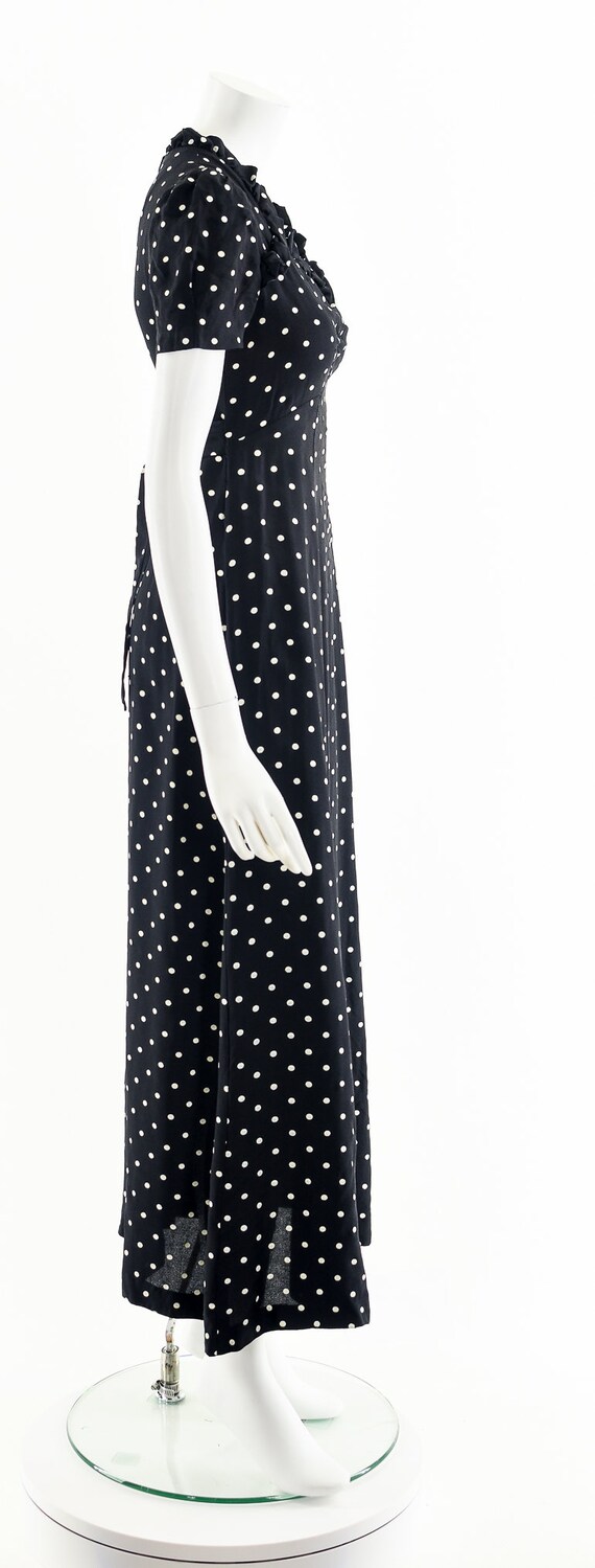 Polka Dot Maxi Dress,30s Inspired Dress,Vintage 3… - image 5