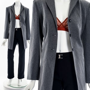 Gray Tailored Long Jacket